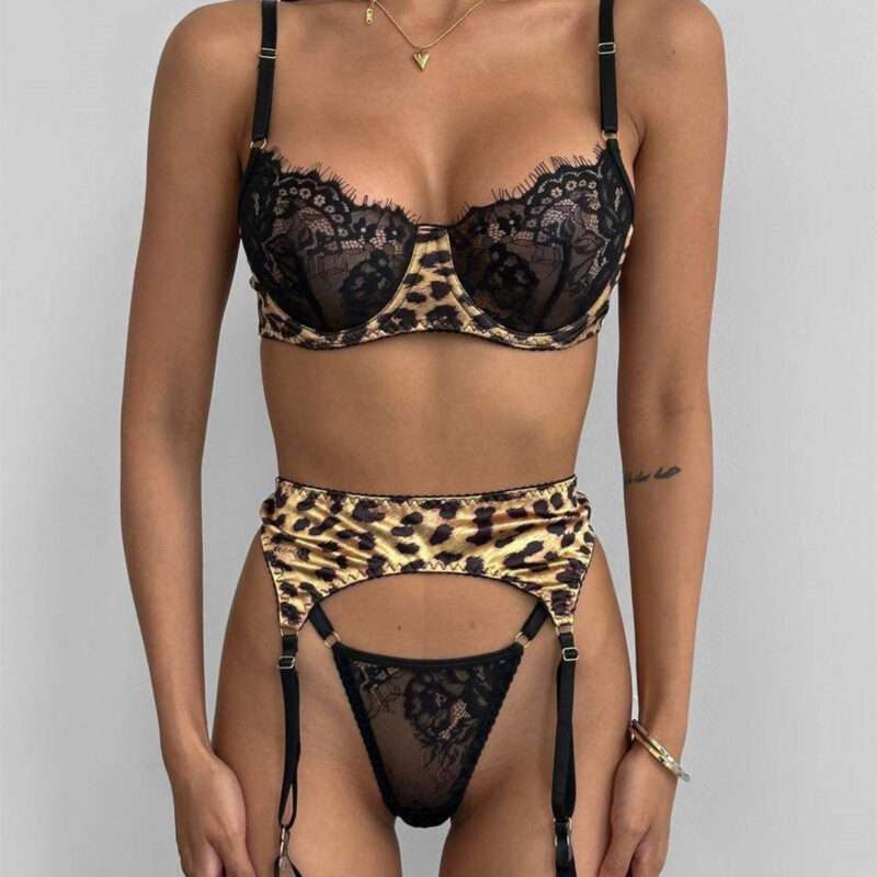 Sexy Leopard Print Lingerie  Set