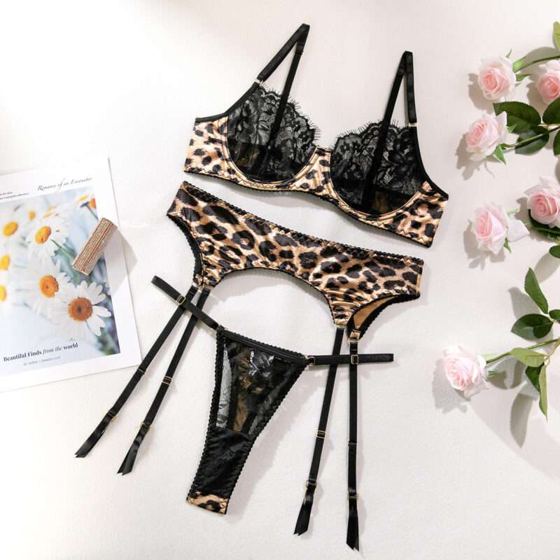 Sexy Leopard Print Lingerie  Set - Image 2