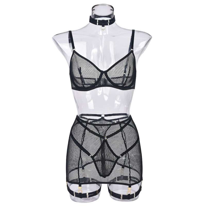 Sexy Transparent 5-piece Lingerie Set - Image 8