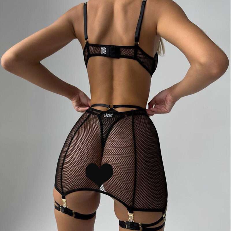 Sexy Transparent 5-piece Lingerie Set - Image 7