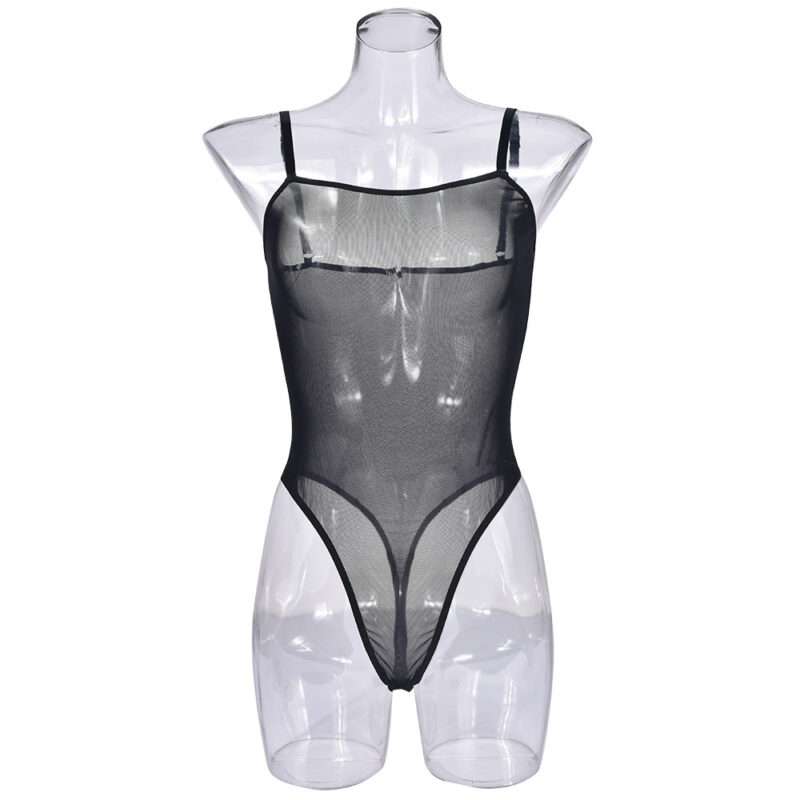 Sheer Mesh Sexy Backless Temptation Jumpsuit - Image 4