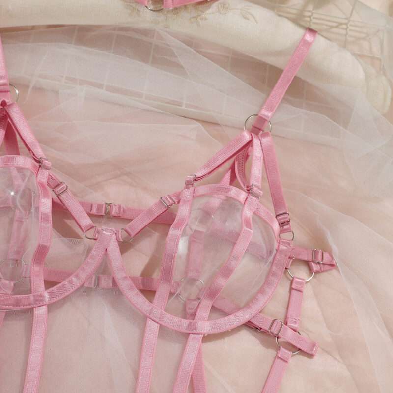 Pink Three-point Lingerie Set - Image 7