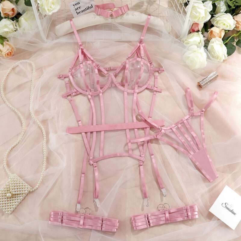 Pink Three-point Lingerie Set - Image 5