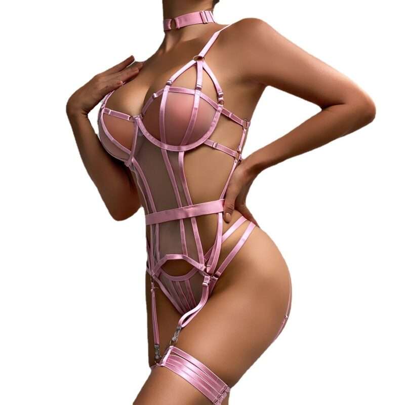 Pink Three-point Lingerie Set - Image 4